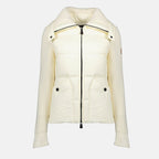 Image de l'article Cardigan zippé en laine blanc de la marque Moncler Grenoble pour Femme - Saison Automne-Hiver 2025 - Vue de Face