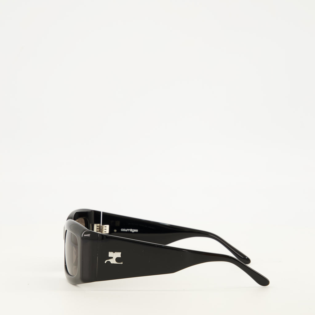 Lunettes Óculos de Sol 69 Pretos Courrèges Noir Femme