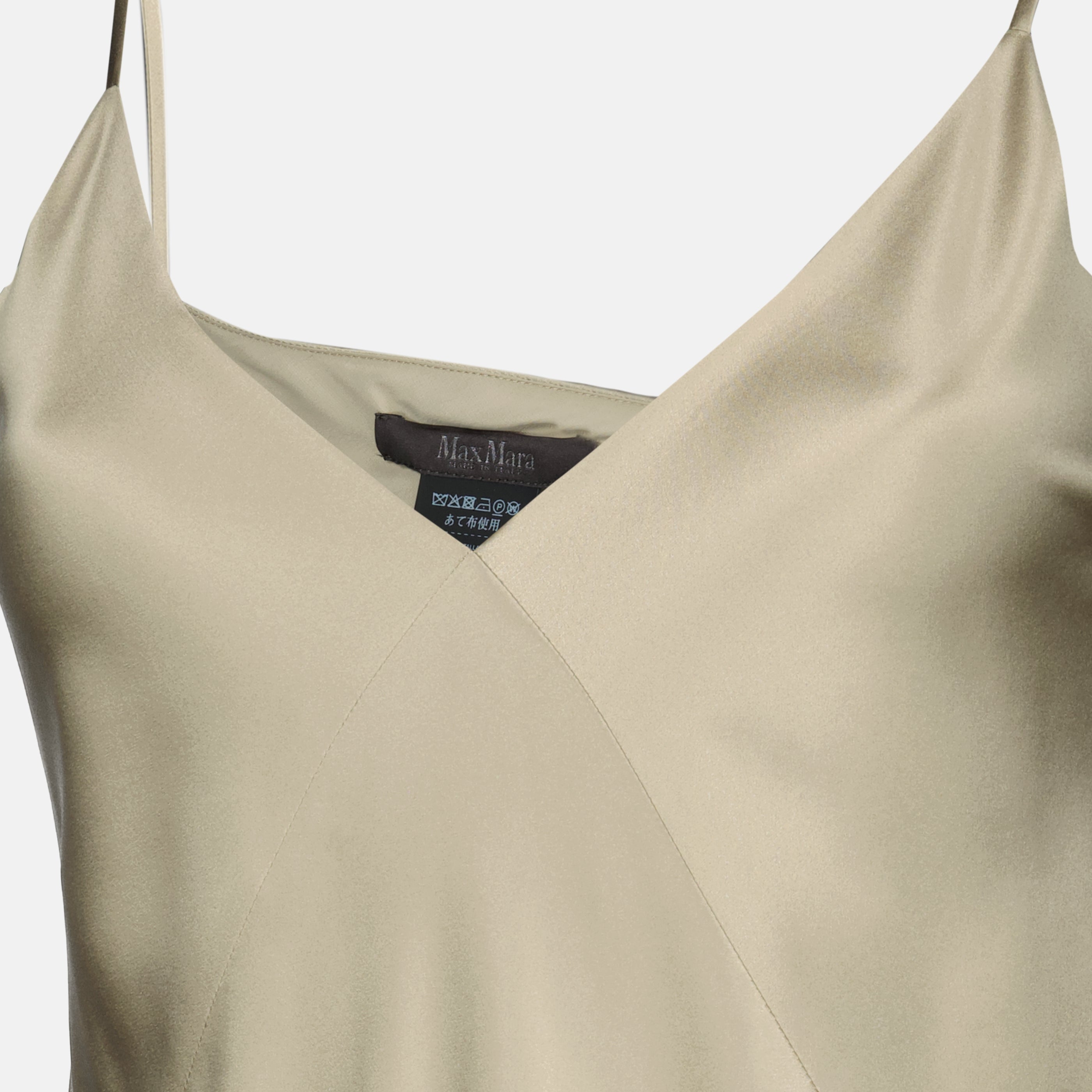 Immagine del top in raso di seta beige di Max Mara per Donna - Collezione Primavera-Estate 2026 - Vista Dettagliata_1