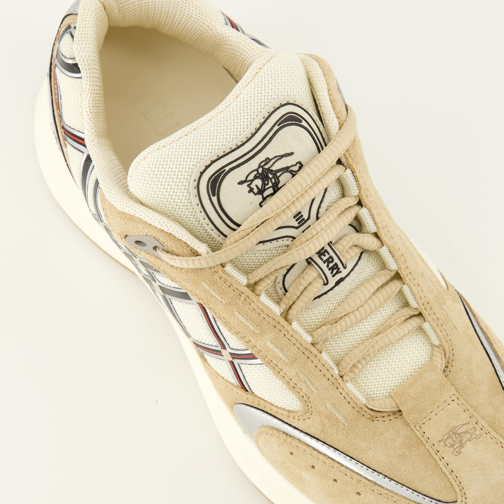 Baskets Eclipse Brown Sneakers Burberry Beige Homme