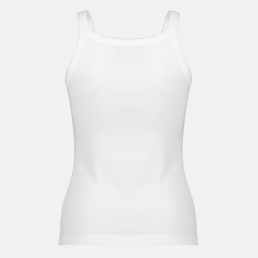 Tops Canotta in Cotone Bianco Fendi Blanc Femme