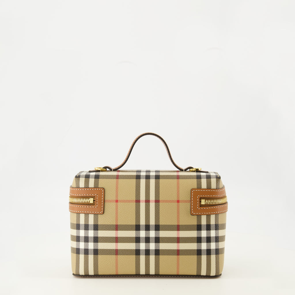 Immagine della borsa Vanity Check beige di Burberry per donna - Collezione Primavera-Estate 2026 - Vista Posteriore