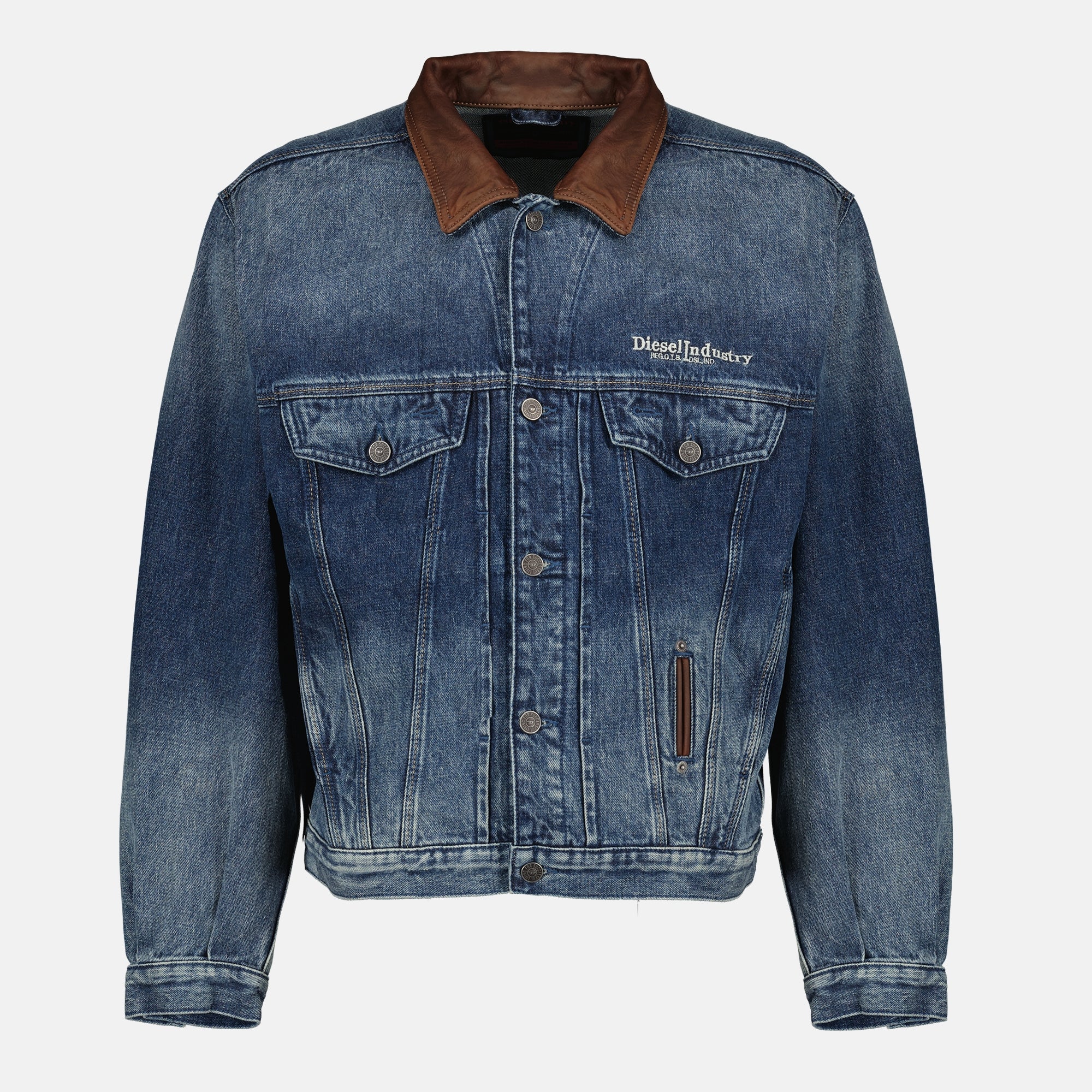 Image de l'article Veste en denim D-Denver de la marque Diesel pour Unisex - Saison Printemps-Été 2026 - Vue de Face