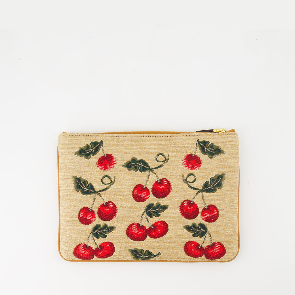 Kleine lederwaren Cherryfic Pouch Valentino Garavani Beige Femme
