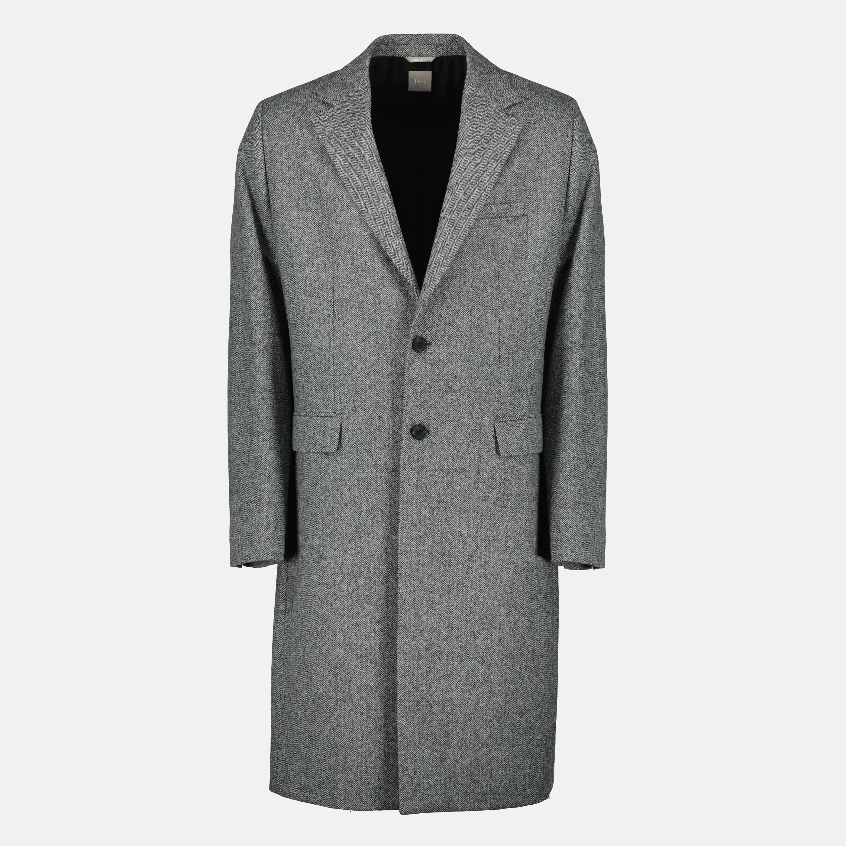 Immagine dell'articolo Cappotto grigio in lana del marchio Dior per Uomo - Stagione Primavera-Estate 2026 - Vista Frontale