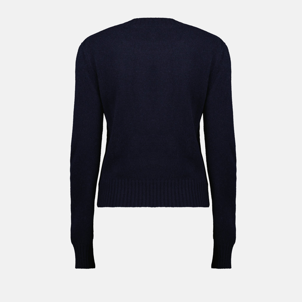 Maille Pull AMI de coeur Ami PARIS Bleu foncé Femme