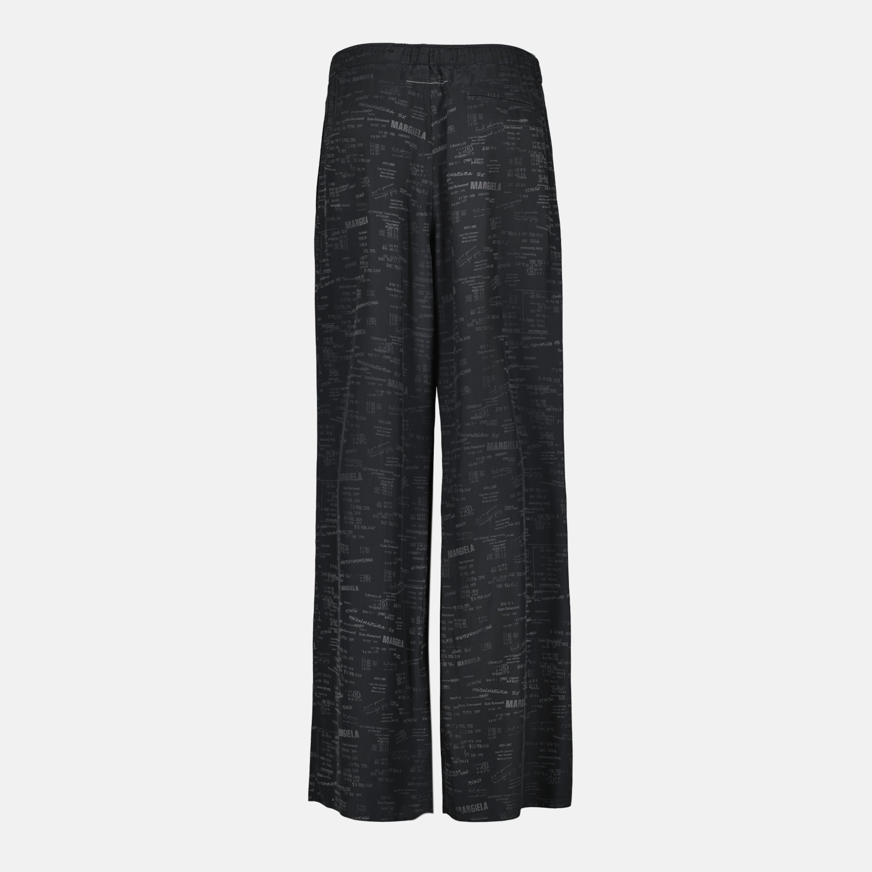 Image de l'article Pantalon ample imprimé gris de la marque Mm6 pour Femme - Saison Printemps-Été 2026 - Vue de Dos
