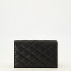 Petite maroquinerie Paris Wallet with Black Leather Chain Saint Laurent Noir Femme
