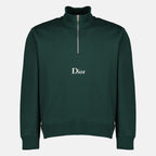 Bild des Artikels Grüner Baumwollfleecem Pullover mit Reißverschluss von Dior für Herren - Frühling-Sommer 2026 - Vorderansicht