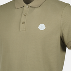 Polos Polo Verde de Manga Curta Moncler Cáqui Homme