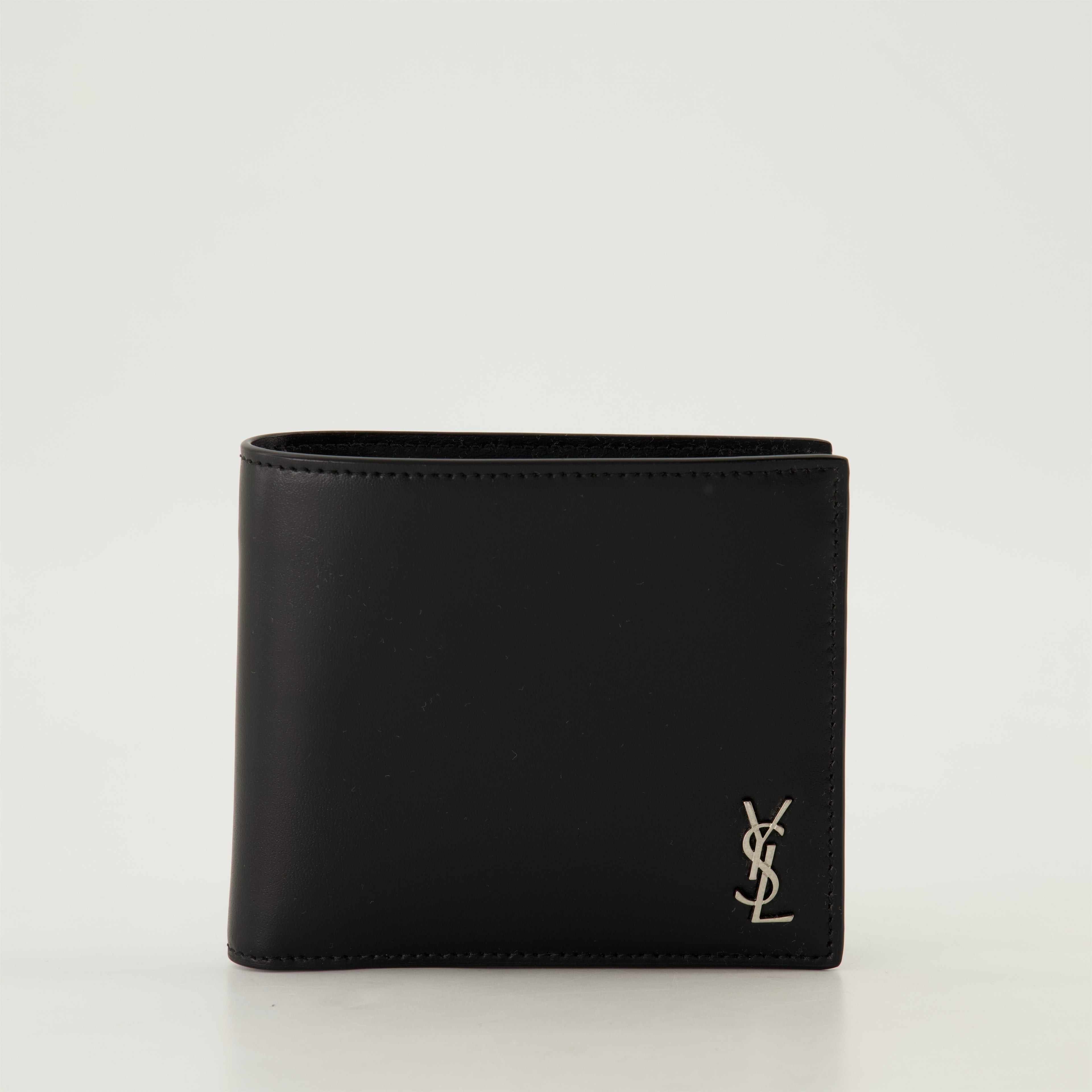 Pequeños artículos de cuero Cartera Tiny Cassandre Saint Laurent Negro Homme