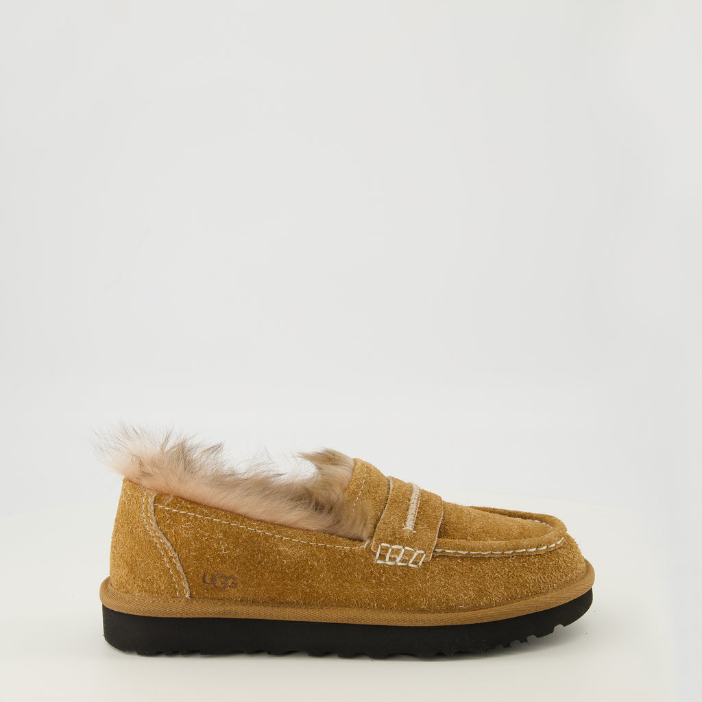 Image de l'article Moccassins Ellis marron de la marque Ugg pour Femme - Saison Printemps-Été 2026 - Vue latérale droite