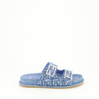Sapatos abertos Sandales Fendi Feel Fendi Azul Femme