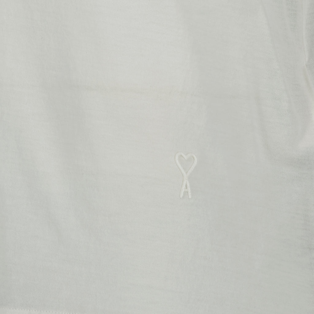 Image de l'article Débardeur blanc en coton de la marque Ami PARIS pour Homme - Saison Printemps-Été 2026 - Vue détaillée_1