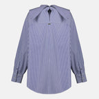 Image de l'article Blouse à rayures bleu marine de la marque Ami PARIS pour Unisex - Saison Automne-Hiver 2025 - Vue de Dos