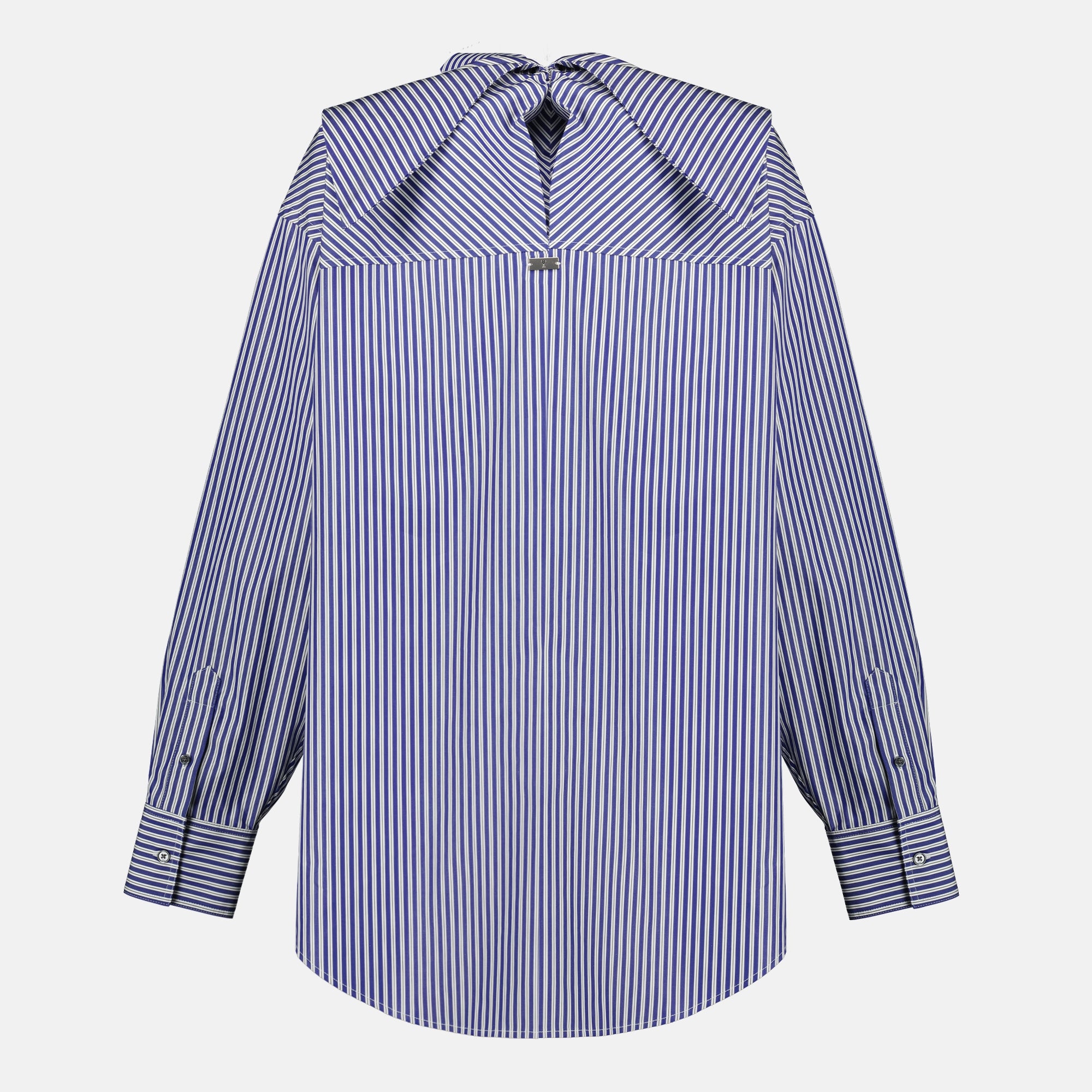 Image de l'article Blouse à rayures bleu marine de la marque Ami PARIS pour Unisex - Saison Automne-Hiver 2025 - Vue de Dos