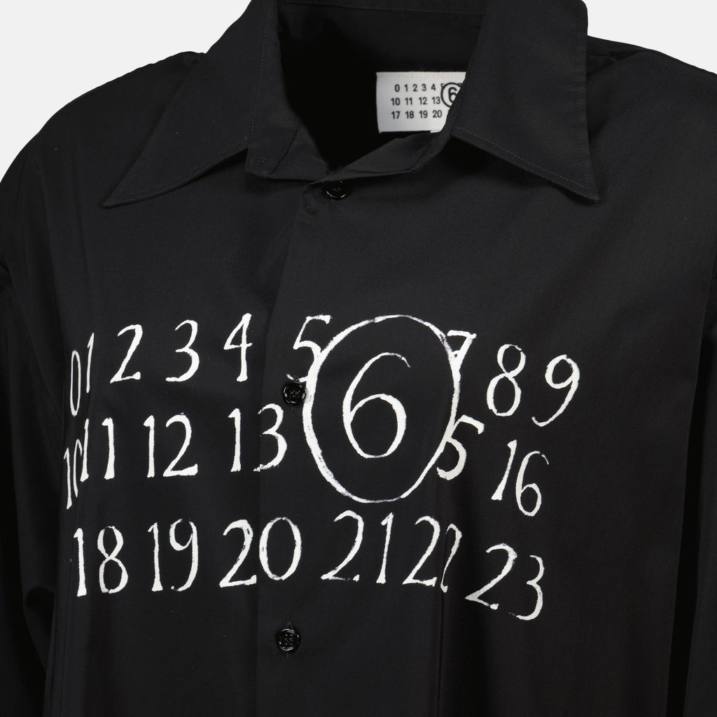 Robes Robe chemise Mm6 Noir Femme