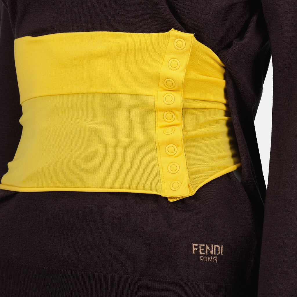 Maille Robe en laine Fendi Violet Femme