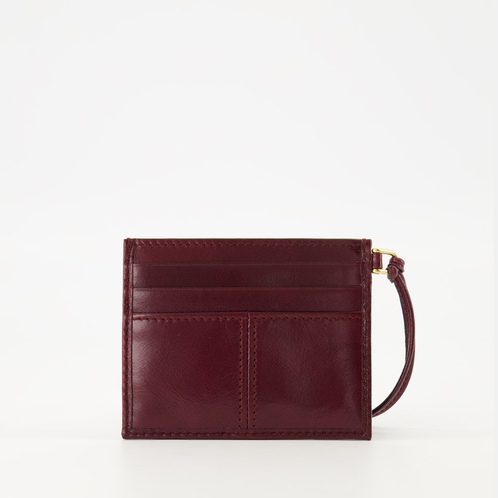 Image of the Prada leather card holder for women - Fall-Winter 2025 - Back View