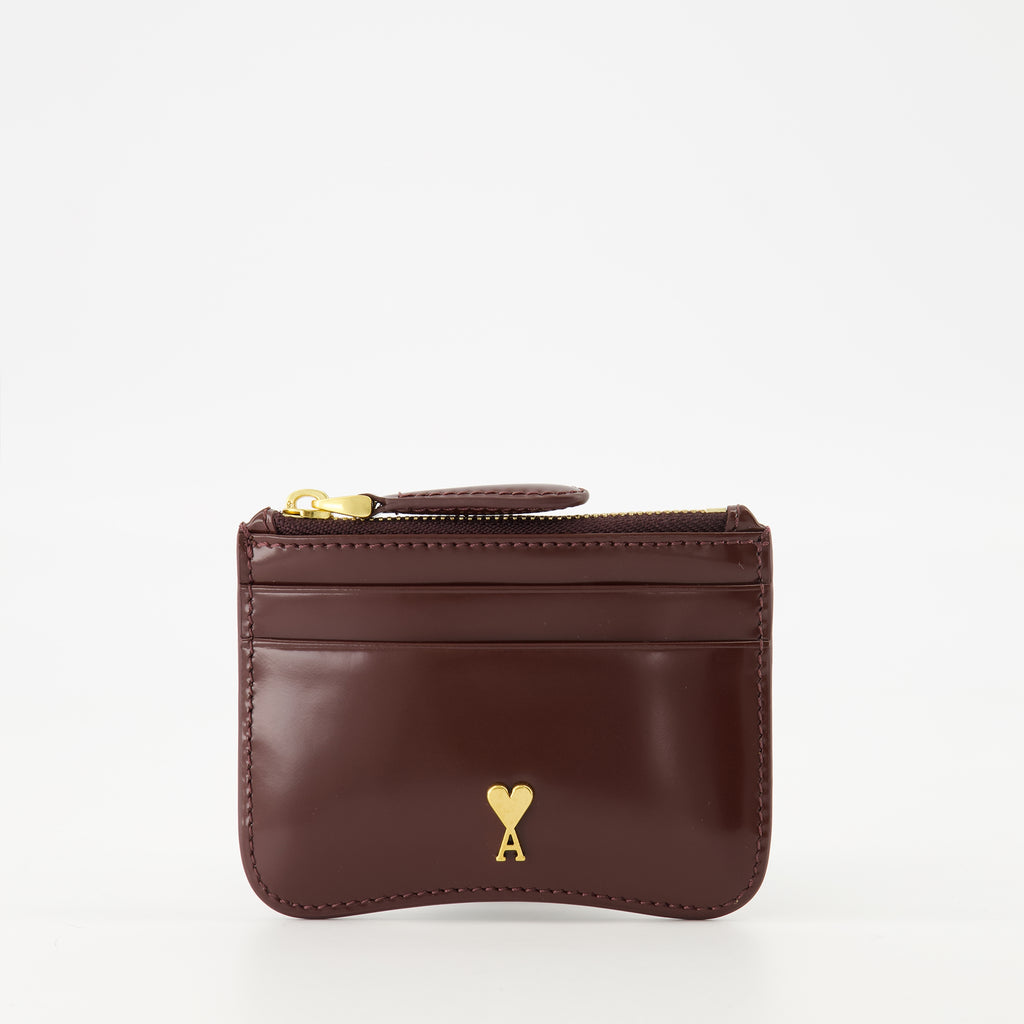 Petite maroquinerie Paris Card Holder Ami PARIS Bordeaux Unisexe