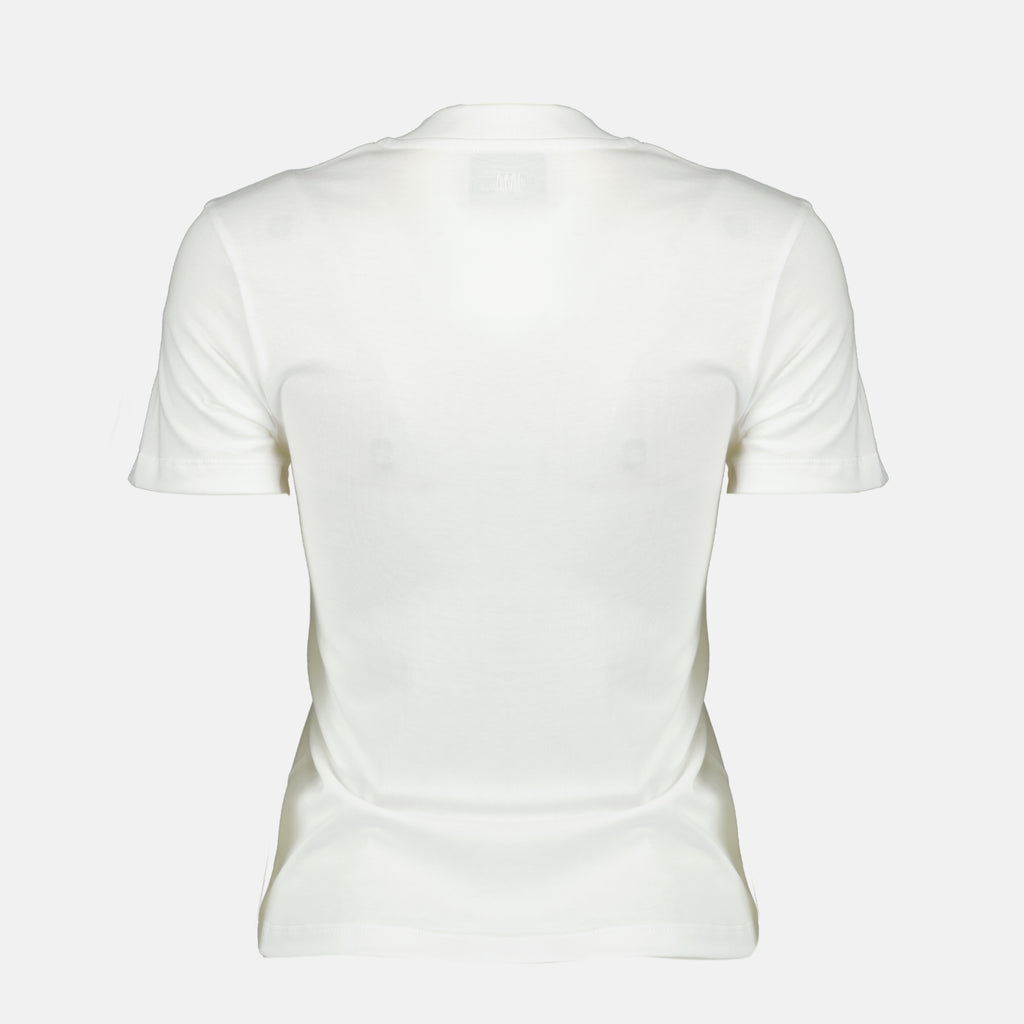 Imagem da T-shirt AMI de coração branco da marca Ami PARIS para Mulheres - Temporada Primavera-Verão 2026 - Vista Traseira