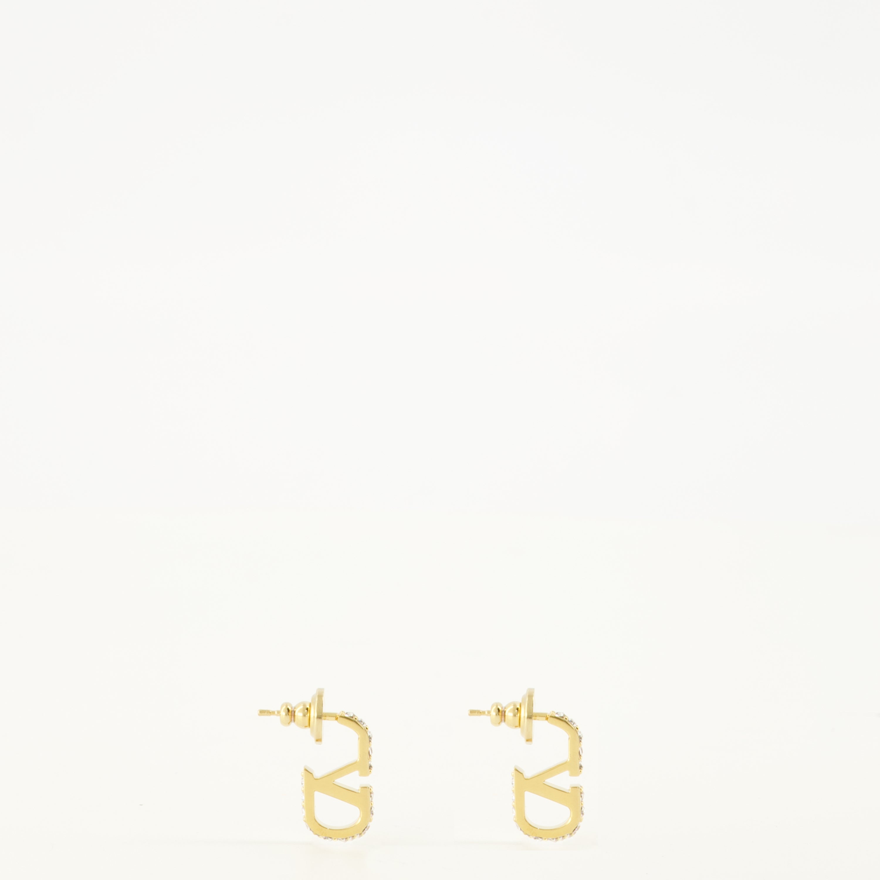 Bijoux Boucles d'oreilles VLogo avec Cristaux Swarovski® Valentino Garavani Doré Femme