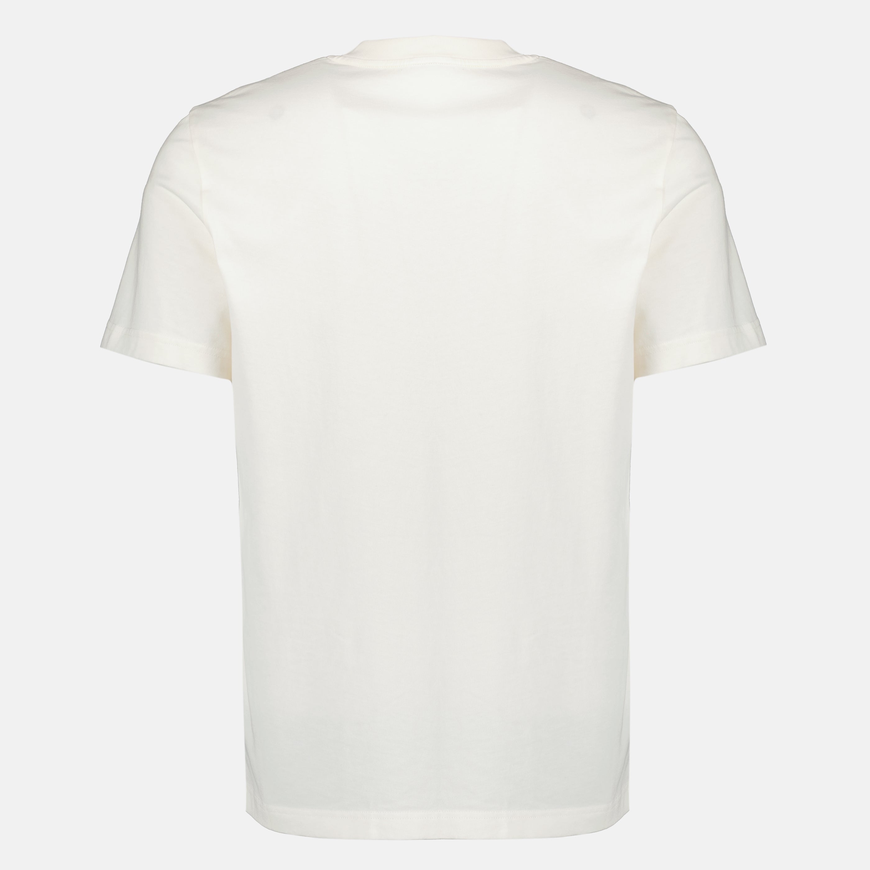 T-shirts T-shirt de Algodão Branco Bordado Moncler Blanc Homme