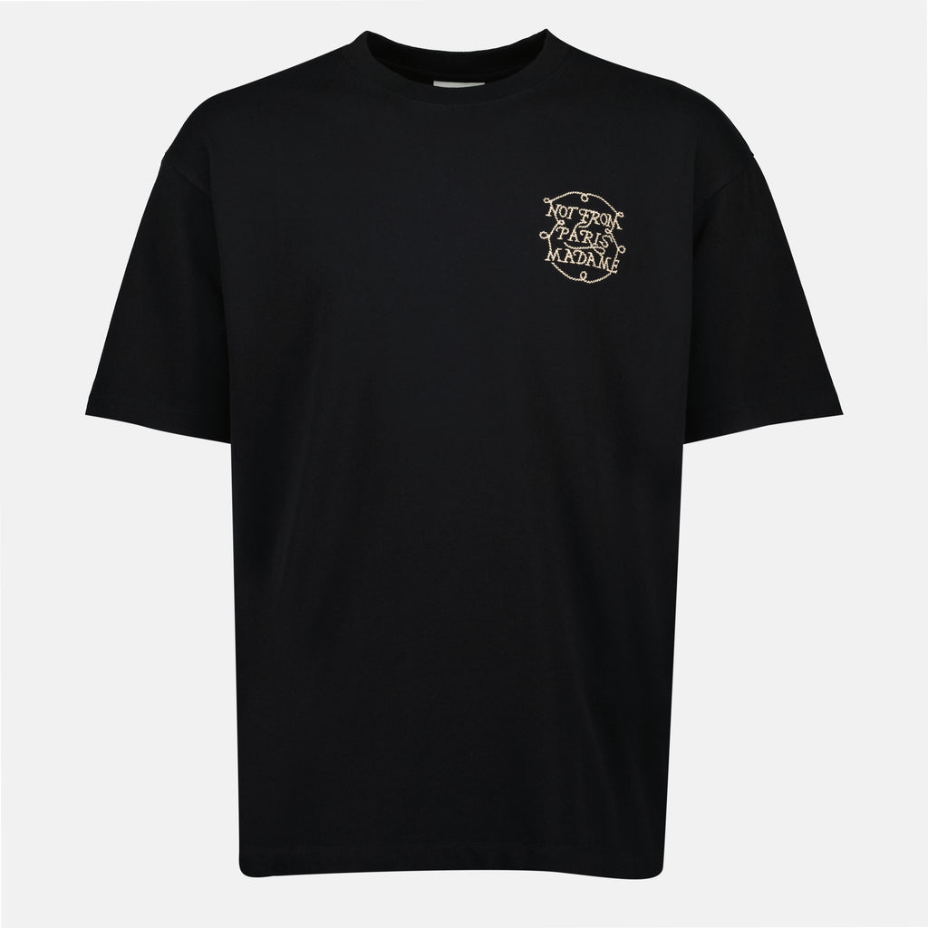 Camisetas T-shirt Slogan Tressé Drole De Monsieur Preto Homme