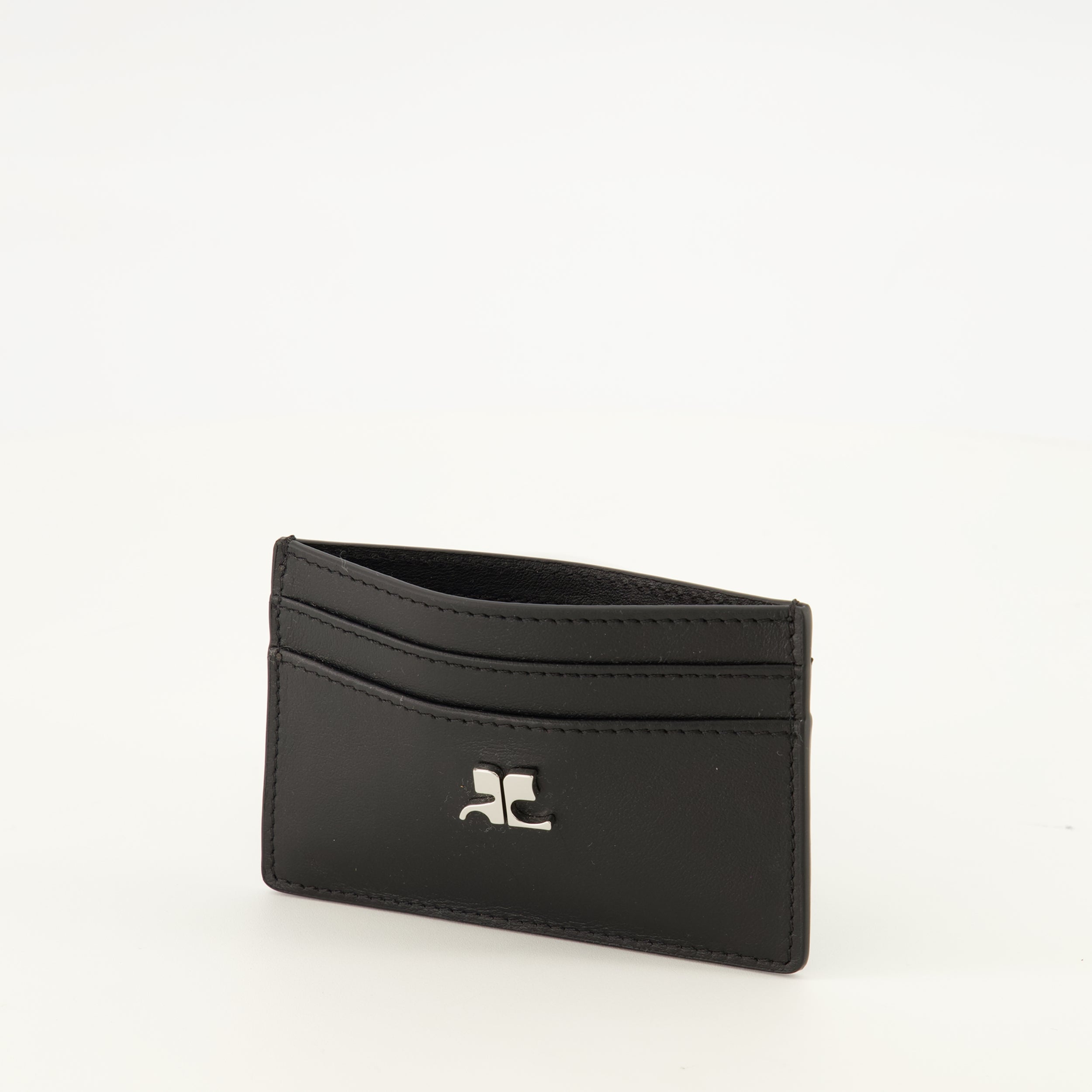 Petite maroquinerie Porte-cartes AC en cuir noir Courrèges Noir Femme