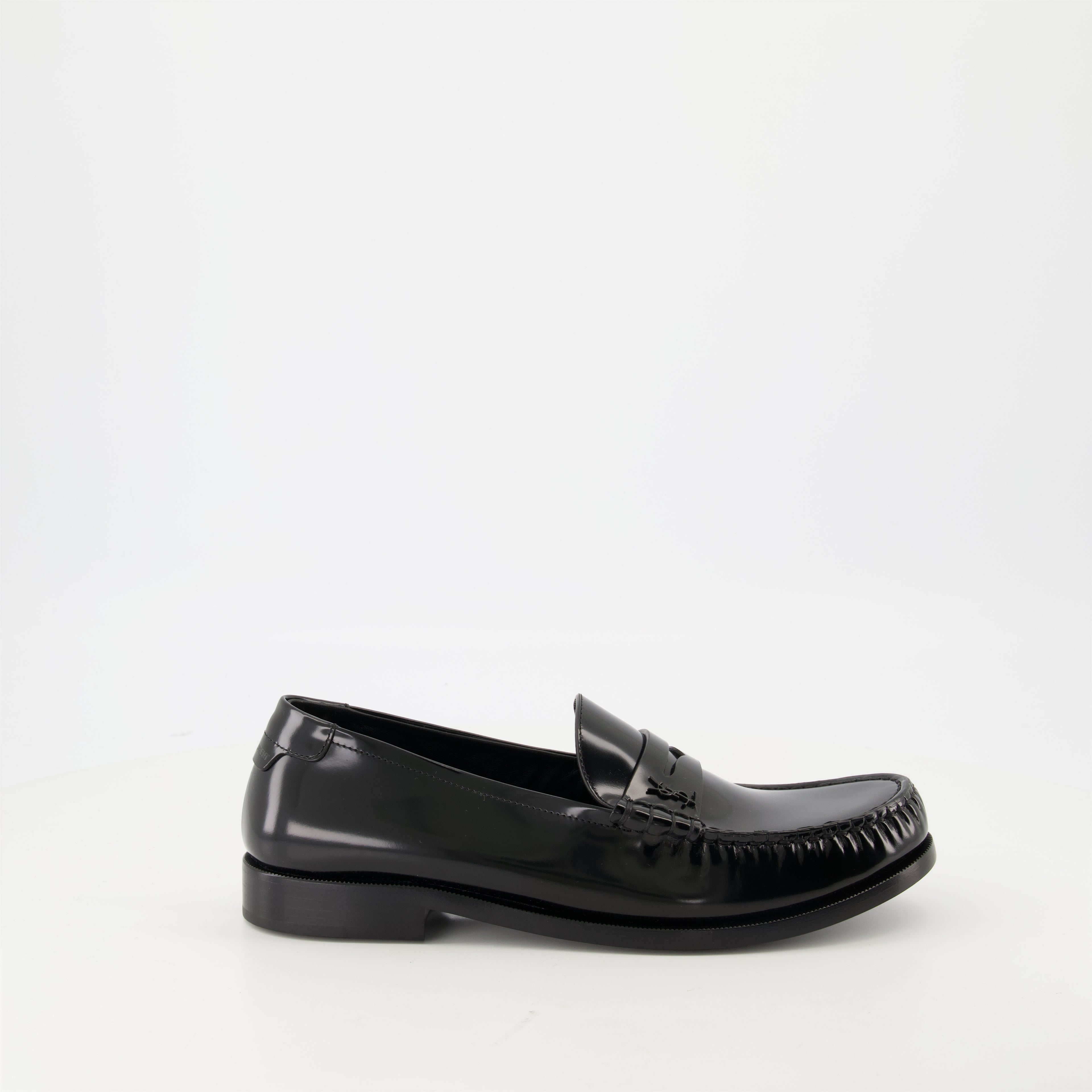 Loafer Lackleder-Mokassins Saint Laurent Schwarz Homme