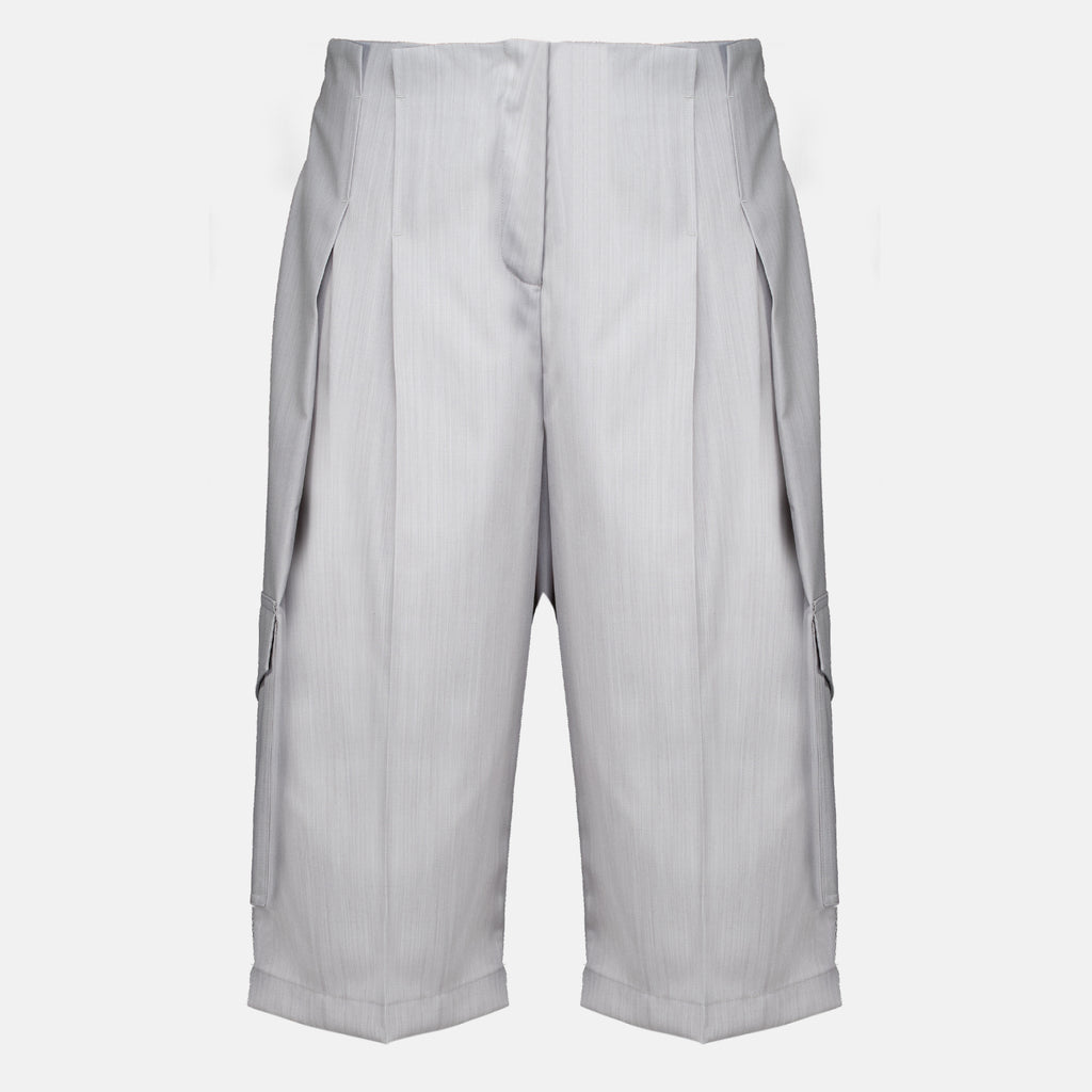Shorts Bermudas Plissadas Cinzas Largas Iro Gris Femme