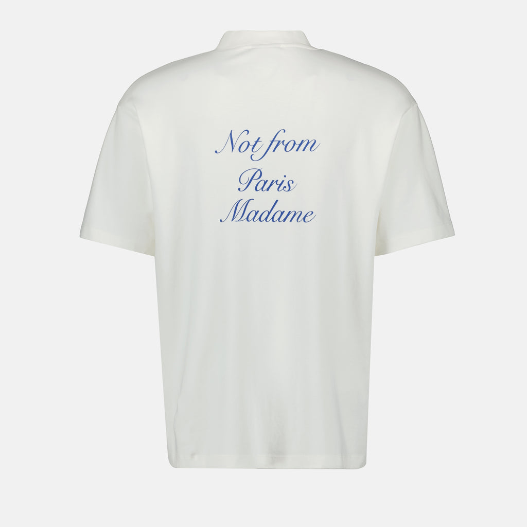 T-shirt T-shirt Slogan Cursive Drole De Monsieur Bianco Homme