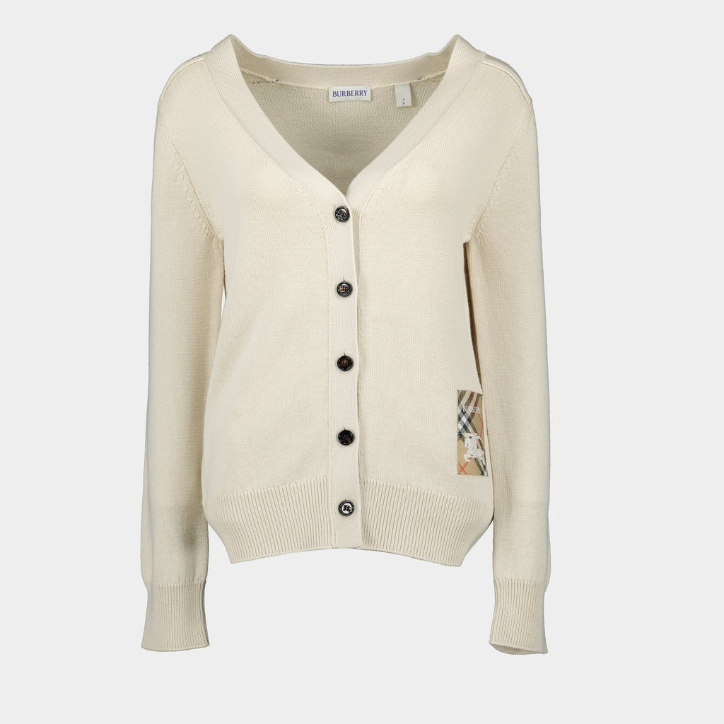 Maille Cardigan Cavalier beige Burberry Beige Femme