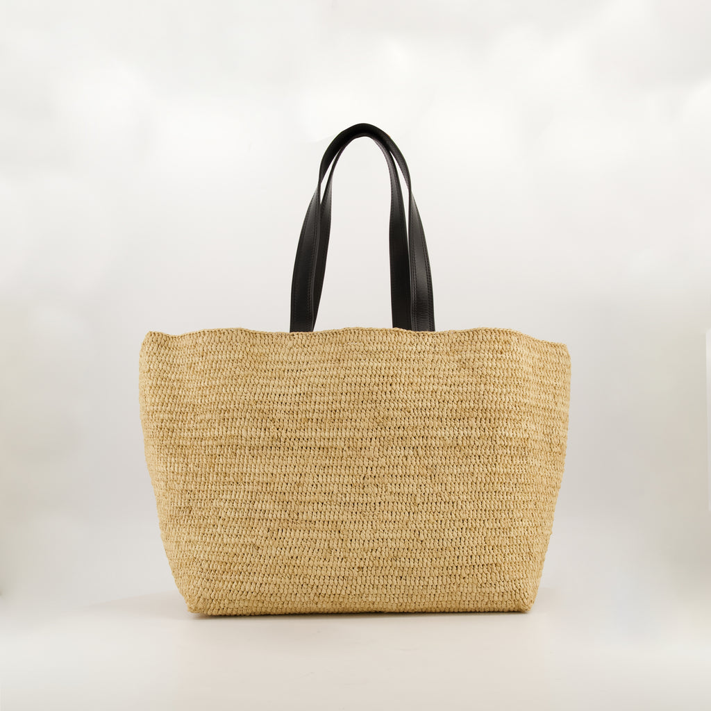 トートバッグ ラフィアトートバッグ Ami PARIS ベージュ ユニセックス