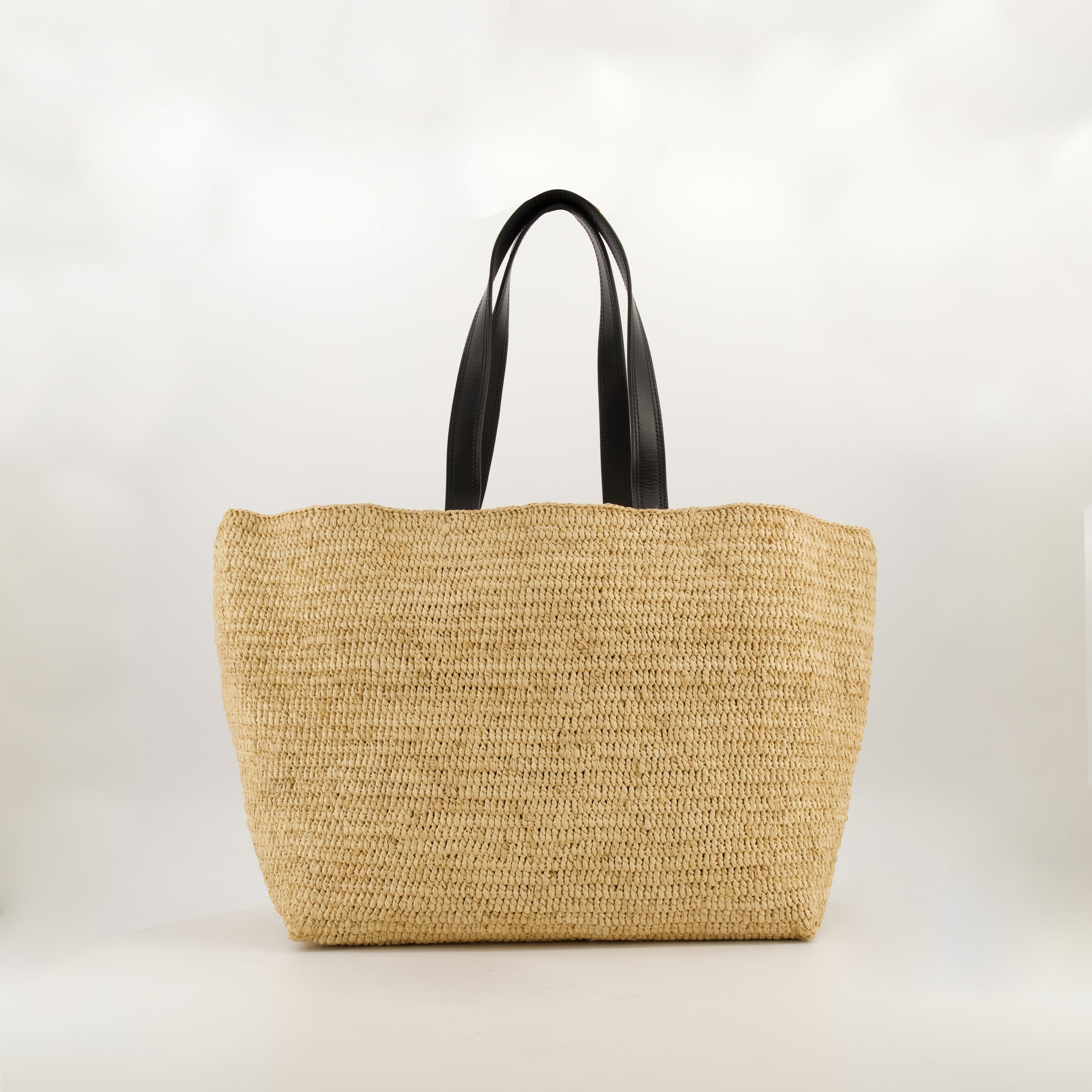 トートバッグ ラフィアトートバッグ Ami PARIS ベージュ ユニセックス