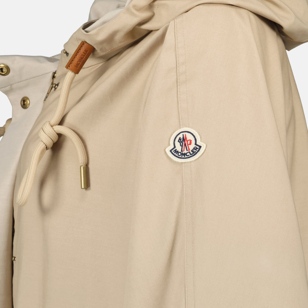 Manteaux 브루네라 파카 아이보리 가바르딘 Moncler Beige Femme