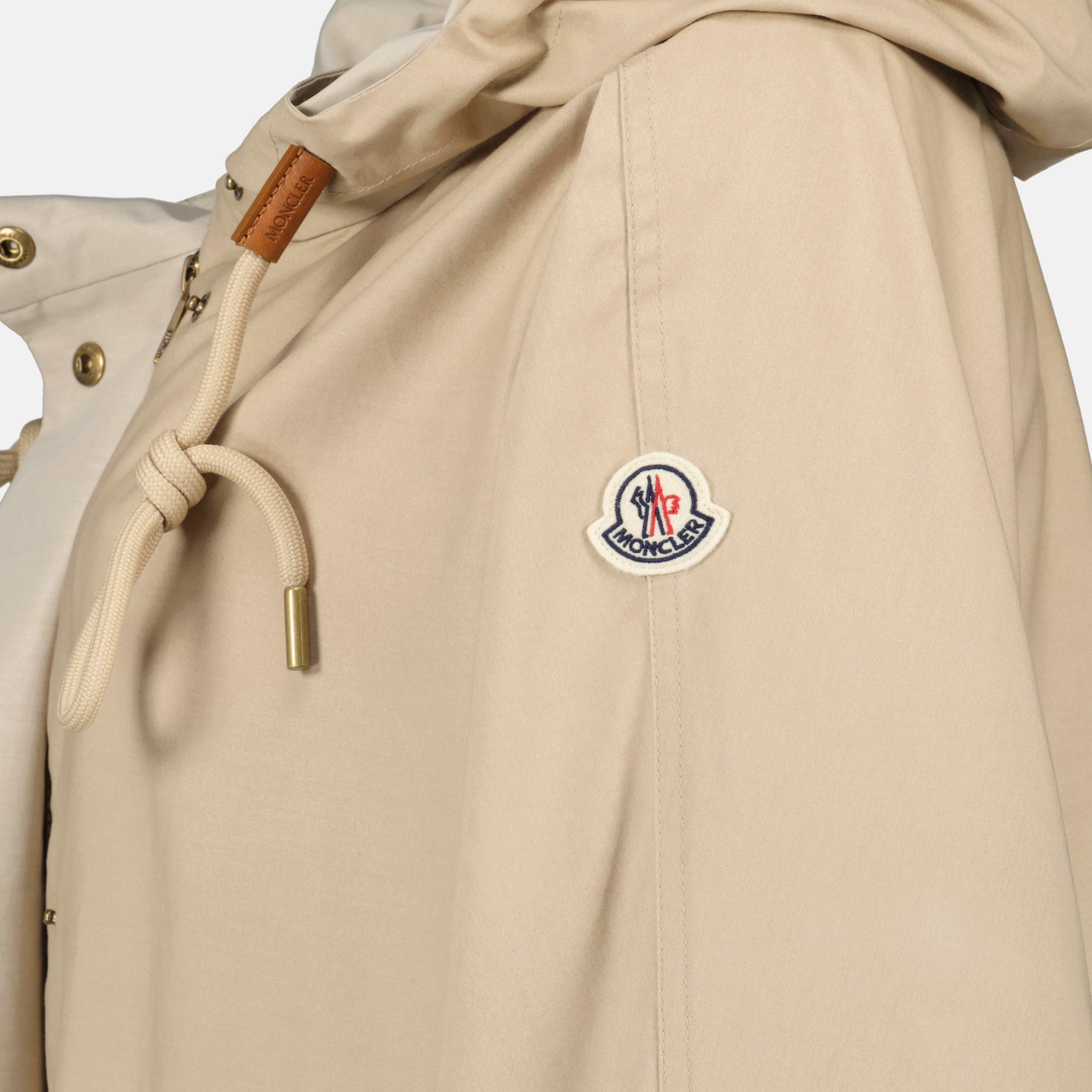 Manteaux ベージュのギャバジン製ブルネラパーカ Moncler Beige Femme