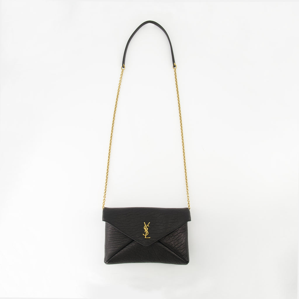 Sacs bandoulière 카산드르 체인 파우치 Saint Laurent Noir Femme