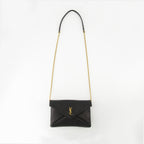 Sacs bandoulière 카산드르 체인 파우치 Saint Laurent Noir Femme