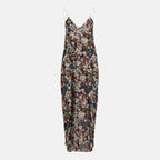 Bild des langen Taja-Kleid mit Muster der Marke Khaite für Damen - Frühling-Sommer 2026 - Vorderansicht
