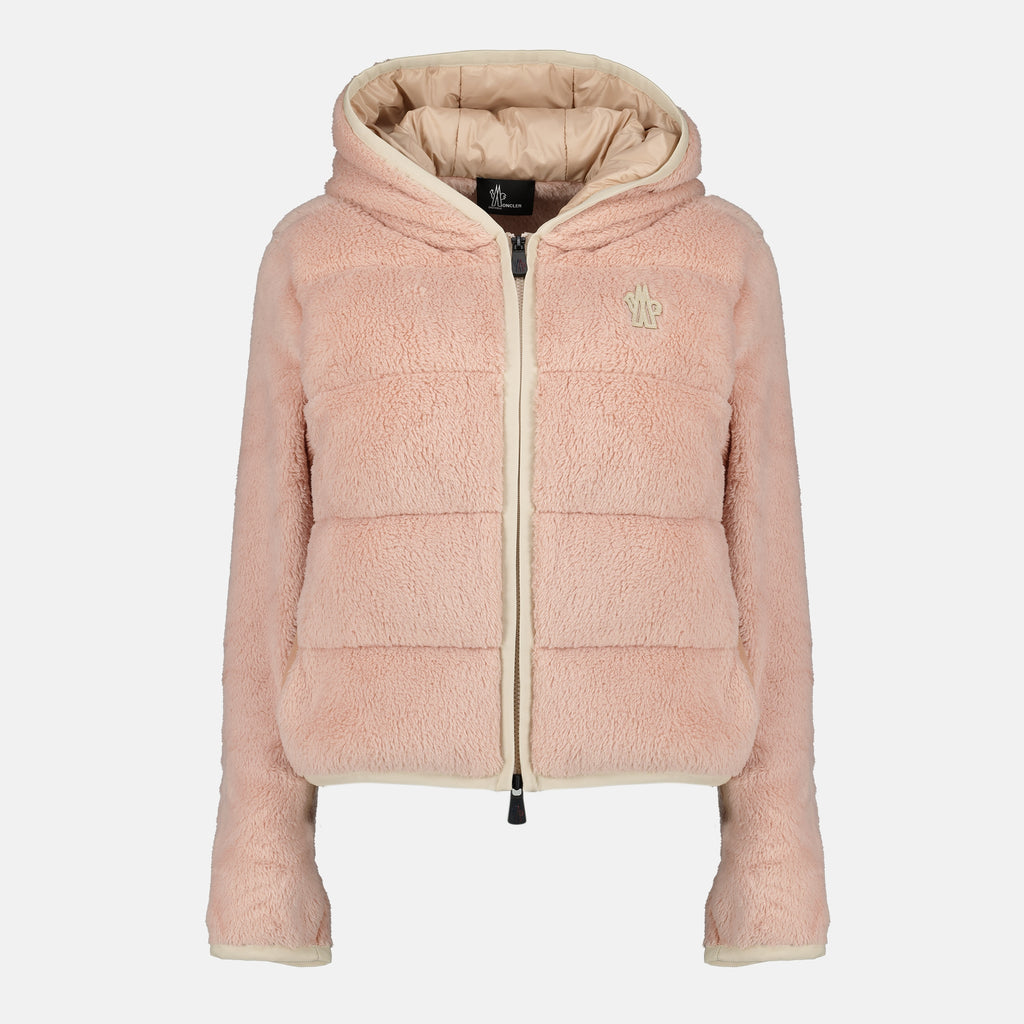 여성을 위한 Moncler Grenoble의 분홍색 Polartec® 지퍼 재킷 이미지 - 2025년 가을-겨울 시즌 - 정면 보기