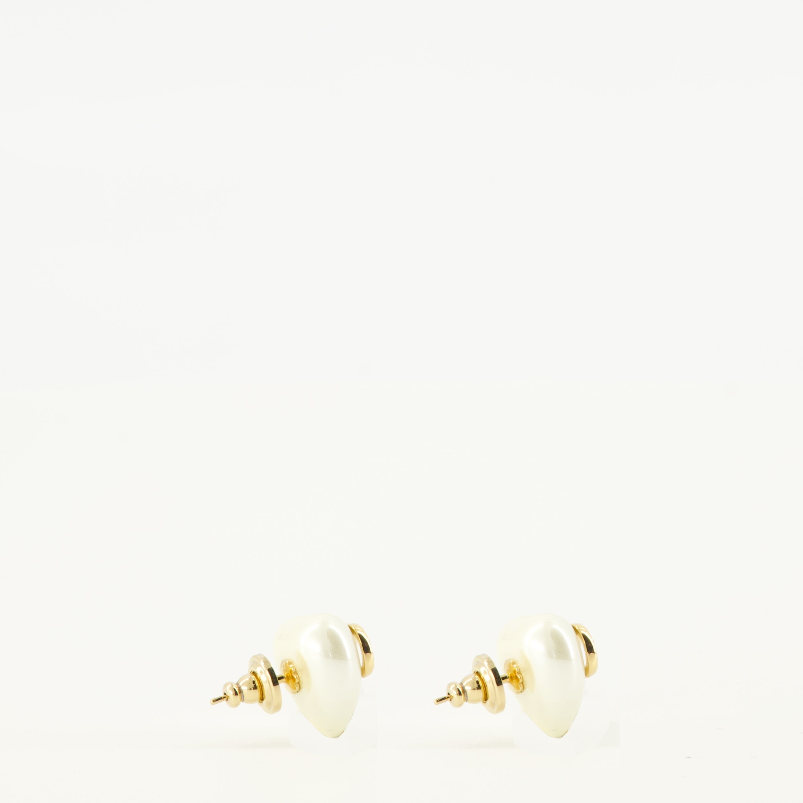 Bijoux Brincos Vlogo de Metal com Pérolas e Cristais Swarovski® Valentino Garavani Doré Femme