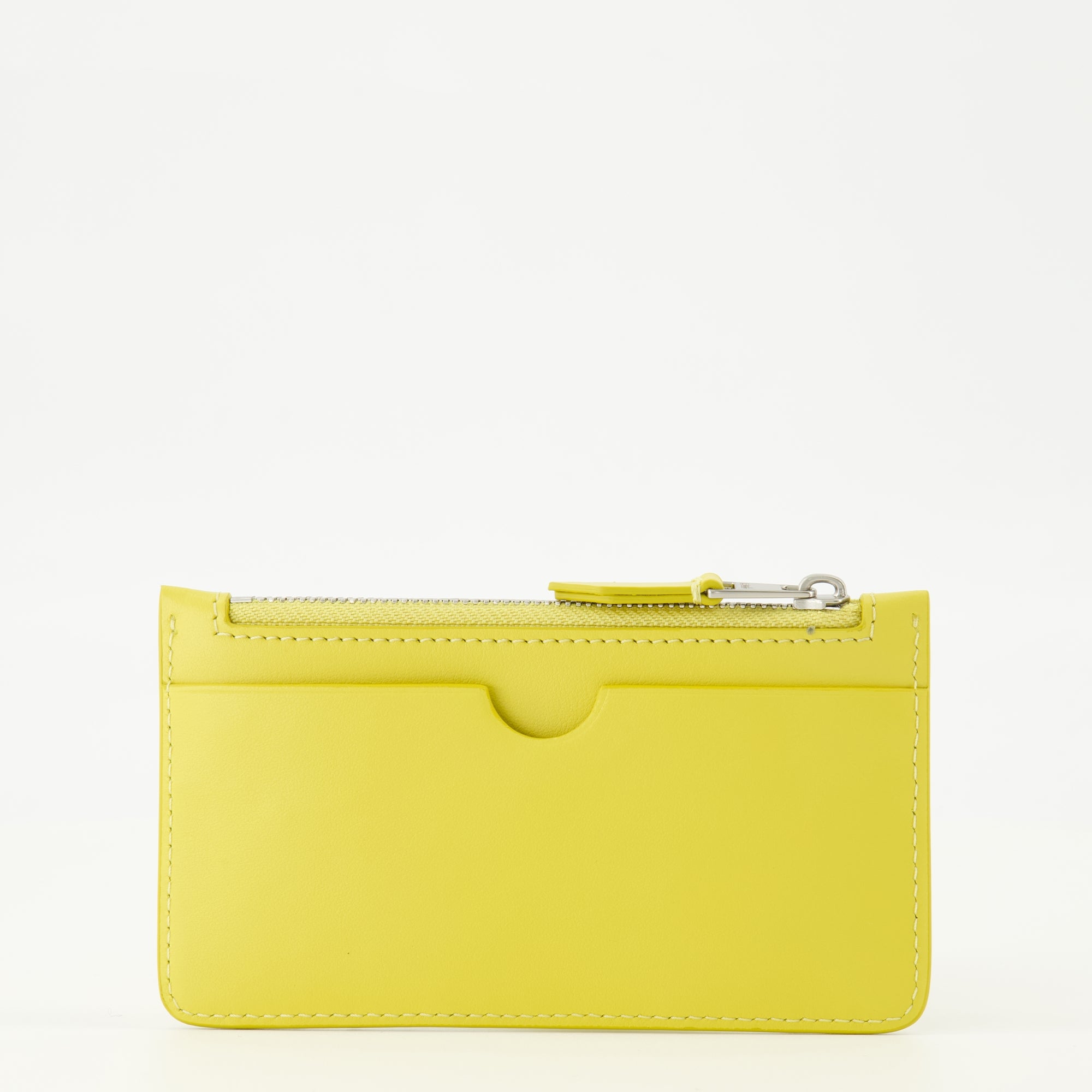 Image de l'article Portes-cartes zippé Ami de coeur jaune de la marque Ami PARIS pour Unisex - Saison Printemps-Été 2026 - Vue de Dos