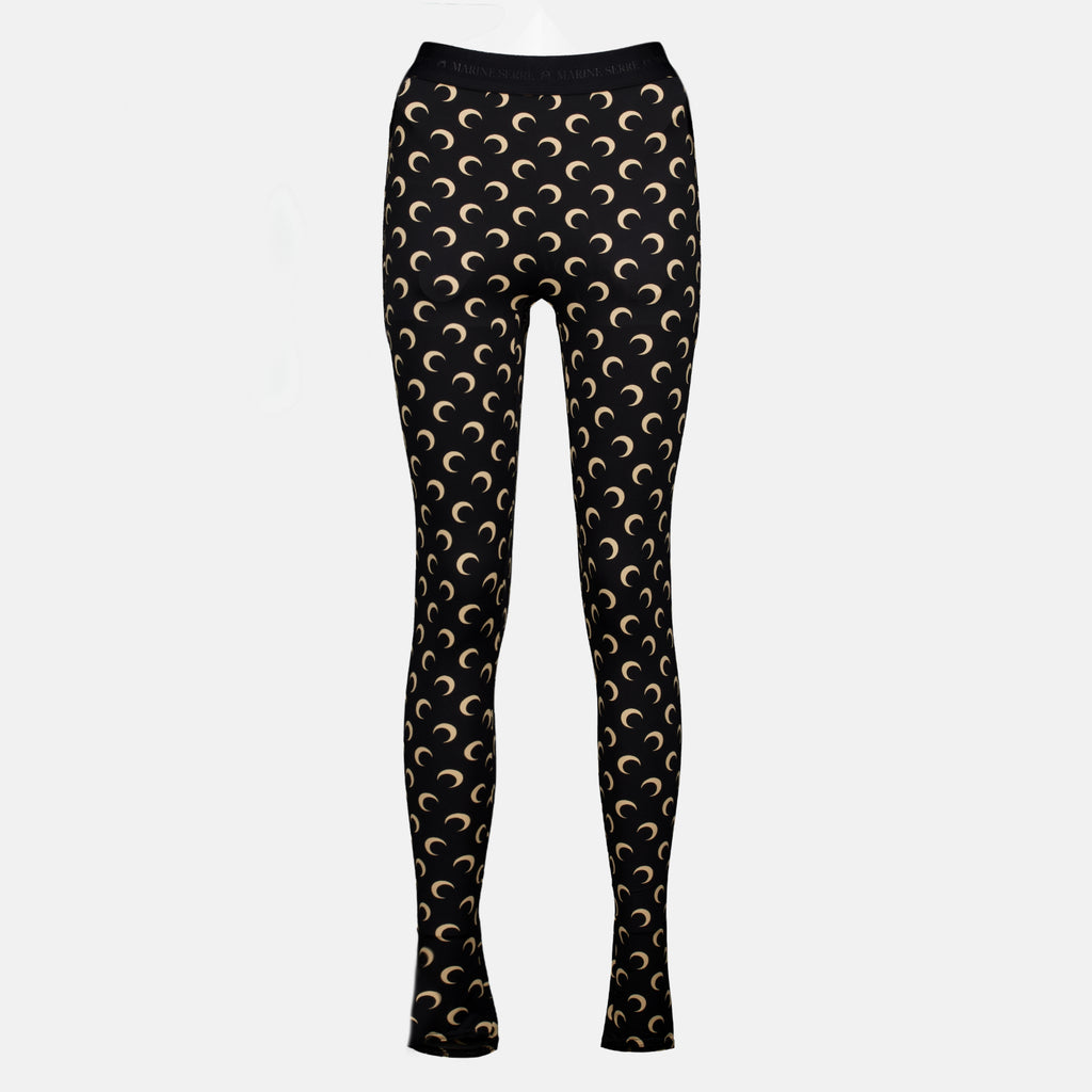 Pantalons Leeging imprimé Moon Marine Serre Noir Femme