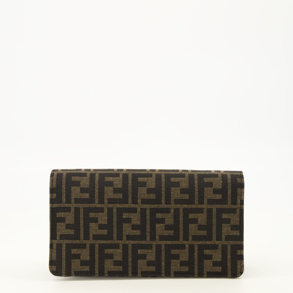 Petite maroquinerie FF Brown Chain Wallet Fendi Marron Femme