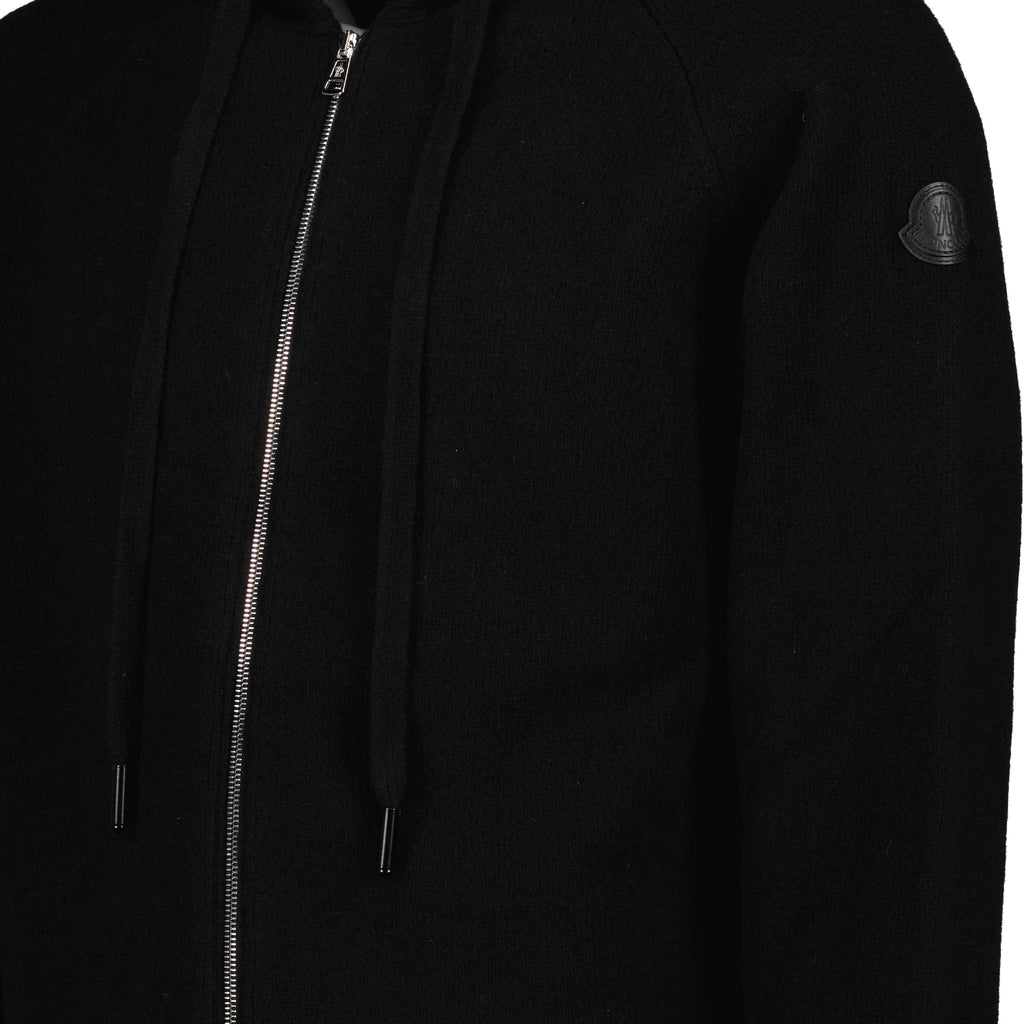 Maille Cardigan zippé en laine Moncler Noir Homme