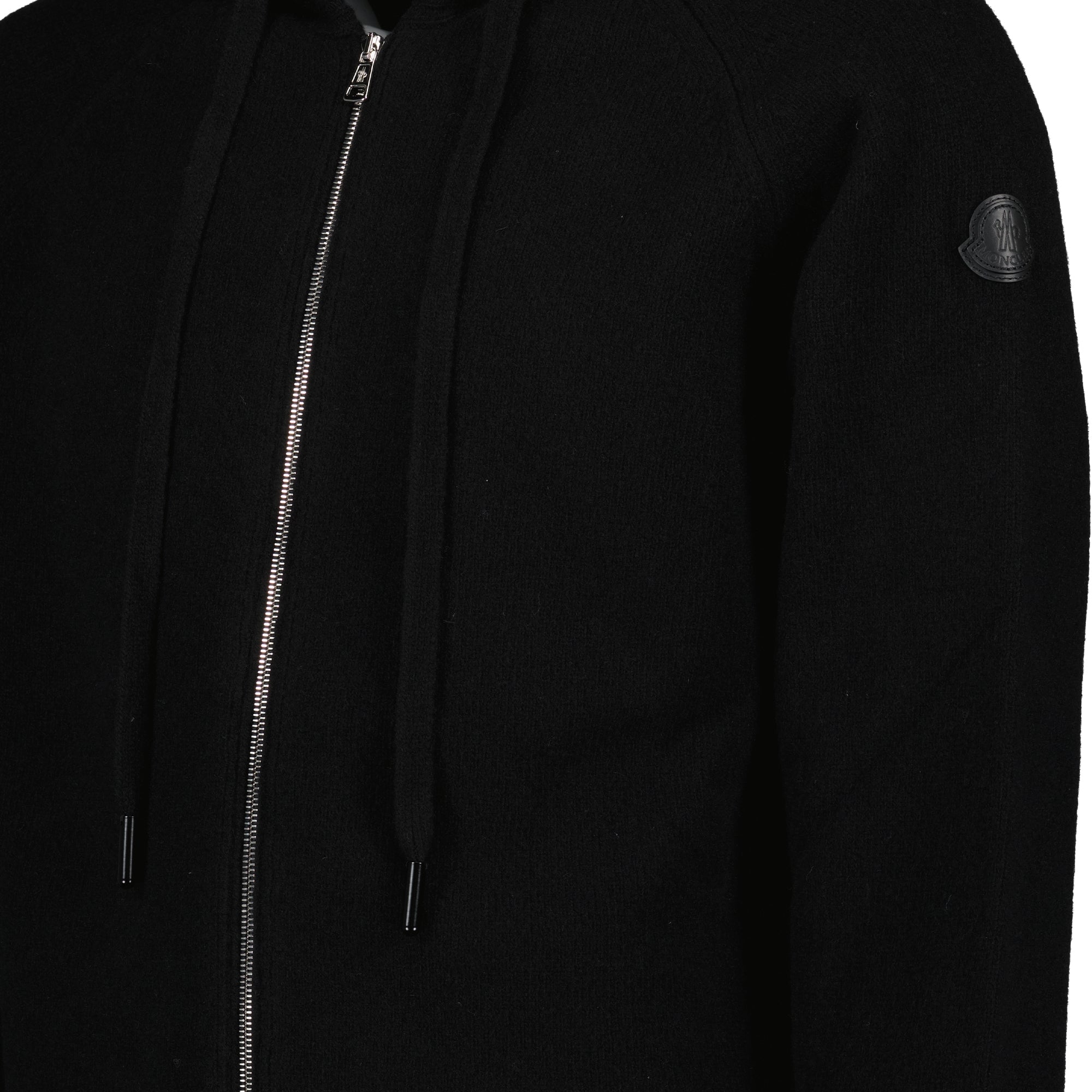 Maille Cardigan zippé en laine Moncler Noir Homme