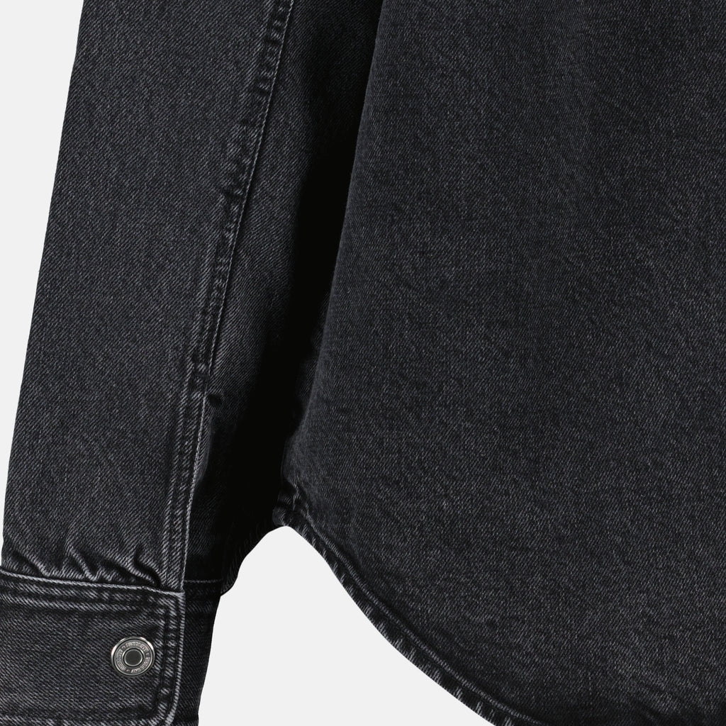 Image de l'article Surchemise noire en coton de la marque Ami PARIS pour Unisex - Saison Printemps-Été 2026 - Vue détaillée_2