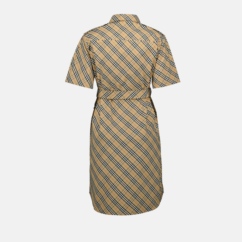 Dresses Checkered Shirt Dress Burberry Beige Femme