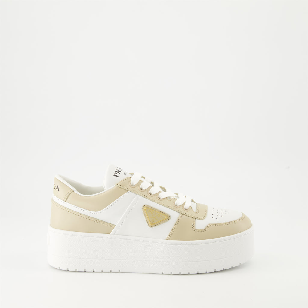 스니커즈 다운타운 플랫폼 스니커즈 Prada 베이지 Femme
